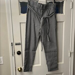 Sky Plus Black and White Geometric Pants